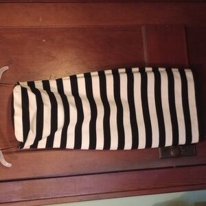 Express Black and White Strapless Dress